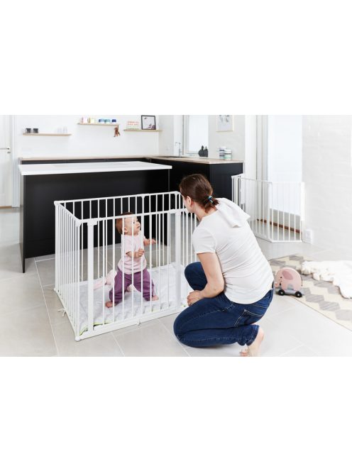BabyDan Square playpen fehér járóka + matrac