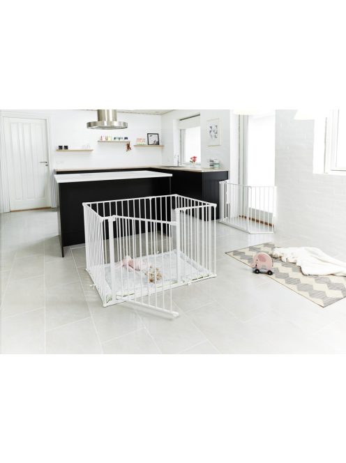 BabyDan Square playpen fehér járóka + matrac