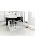 BabyDan Square playpen fehér járóka + matrac