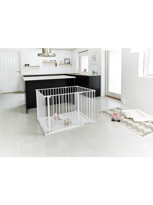 BabyDan Square playpen fehér járóka + matrac