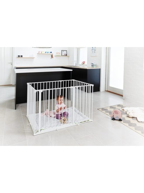BabyDan Square playpen fehér járóka + matrac