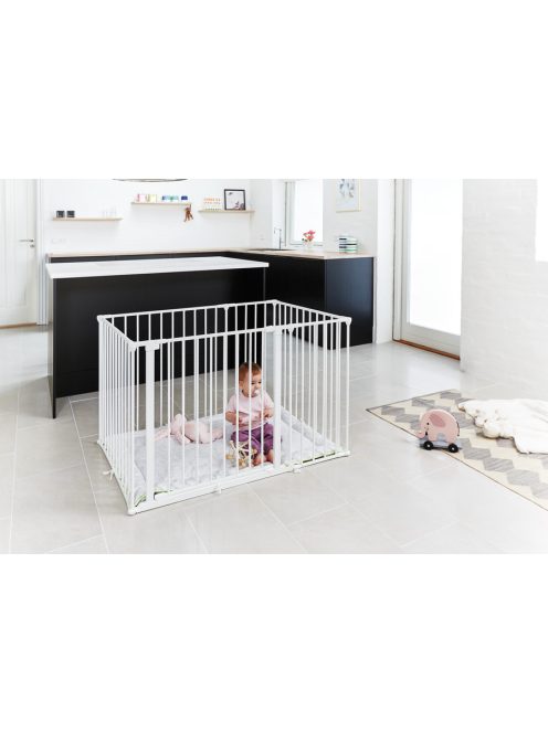 BabyDan Square playpen fehér járóka + matrac