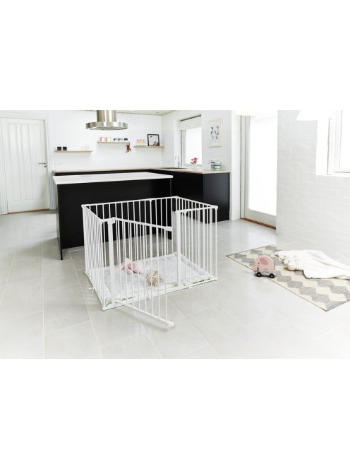 BabyDan Square playpen fehér járóka + matrac