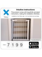 Babydan nyomászárórács Lise fehér, fém 60,5 - 66,5 cm