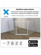 Babydan Supreme Olaf X térkorlát 90 - 225 cm fehér