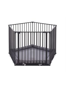 BabyDan Supreme OLAF Pentagon járóka matraccal fekete