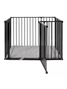 Babydan járóka Supreme OLAF Rectangle matraccal fekete