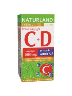 Naturland 1000mg c-vitamin+4000ne d-vitamin tabletta 40 db