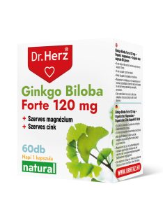   Dr.herz ginkgo biloba forte 120 mg+szerves mg+zn kapszula 60 db