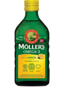   Möllers omega-3 halolaj étrend-kiegészítő a, d és e-vitaminnal, citrom ízesítéssel 250 ml