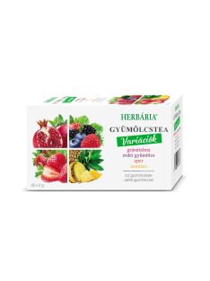   Herbária gyümölcstea mix 1 gránátalma, erdei gyümölcs, eper, ananász variáció 20x2 g 40 g