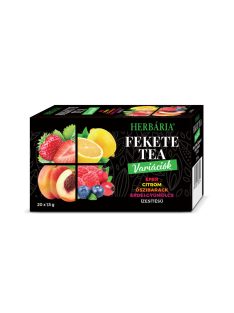   Herbária fekete tea mix fekete tea, erdei gyümölcs, barack, citrom, eper variáció 20x1,5g 30 g