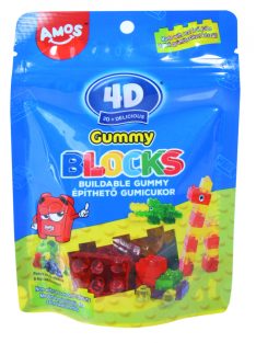   Amos Sweets 4d építhető fun and play gummy blocks vegyes gyümölcsízű gumicukor 100 g