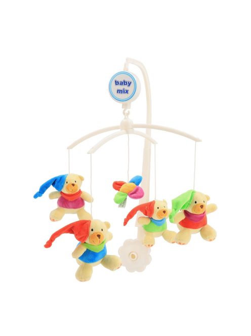 Körhinta a kiságy fölé Baby Mix sapkás macik