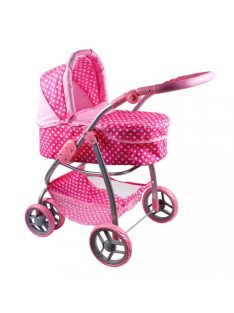   Multifunkciós játék babakocsi Baby Mix Jasmínka világos rózsaszín