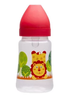 Cumisüveg széles nyakú Akuku 250 ml piros