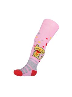   Pamut harisnyanadrág New Baby 3xABS világos rózsaszín cica