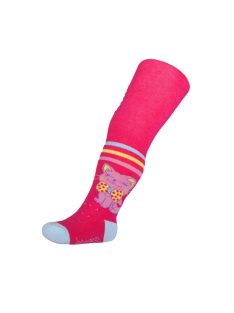 Pamut harisnyanadrág New Baby 3xABS rózsaszín happy cat