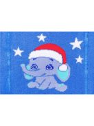 Karácsonyi pamut harisnyanadrág New Baby kék elefánt