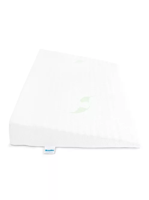 Baba párna - ék alakú Sensillo fehér Luxe aloe vera  60x38 cm