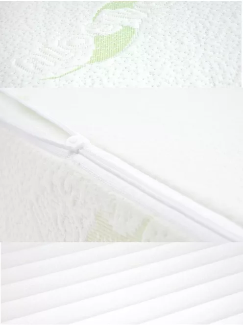 Baba párna - ék alakú Sensillo fehér Luxe aloe vera  60x38 cm