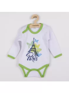 Csecsemő hosszú ujjú body New Baby Towns zöld
