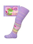 Pamut harisnyanadrág New Baby ABS-el lila my cat