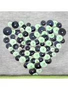 Tavaszi sapka New Baby Szívecske szürke - zöld