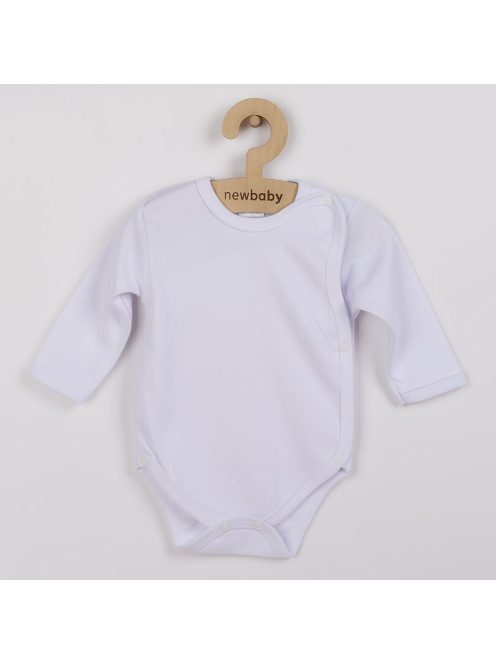 Csecsemő teljes hosszba patentos body New Baby Classic fehér