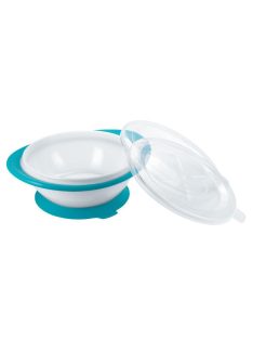 Gyermek tál tapadókorongal Easy Learning NUK türkiz