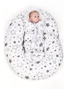 Klasszikus megkötős pólya New Baby csillag szürke