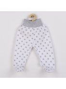 Baba lábfejes nadrág New Baby Classic II szürke csillagokkal