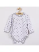Baba body teljes hosszában patentos New Baby Classic II szürke csillagokkal