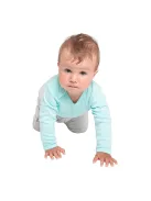 Baba body teljes hosszában patentos New Baby Classic II szürke csillagokkal