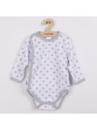 Baba body teljes hosszában patentos New Baby Classic II szürke csillagokkal