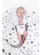 Univerzális szoptatós párna C alakú New Baby szürke csillagok