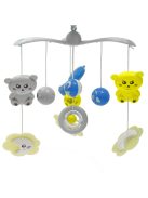 Körhinta a kiságy fölé világító vetítővel  Baby Mix szürke