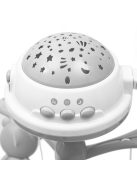 Körhinta a kiságy fölé világító vetítővel  Baby Mix szürke