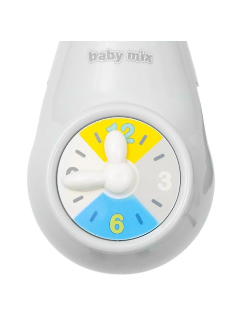 Körhinta a kiságy fölé világító vetítővel  Baby Mix szürke