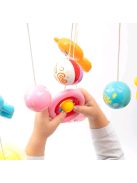 Körhinta a kiságy fölé világító vetítővel  Baby Mix szürke