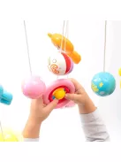 Körhinta a kiságy fölé világító vetítővel  Baby Mix szürke