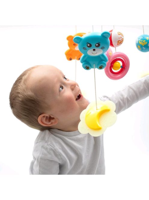 Körhinta a kiságy fölé világító vetítővel  Baby Mix szürke