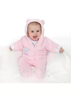 Téli baba kabátka New Baby Nice Bear rózsaszín