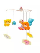 Körhinta a kiságy fölé világító vetítővel  Baby Mix piros