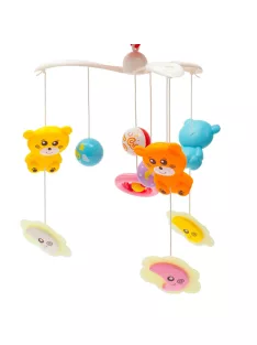   Körhinta a kiságy fölé világító vetítővel  Baby Mix piros