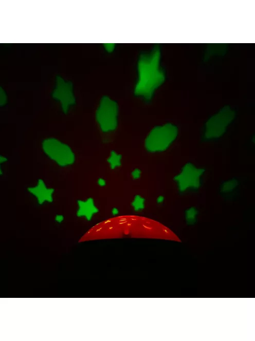 Körhinta a kiságy fölé világító vetítővel  Baby Mix piros