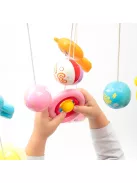 Körhinta a kiságy fölé világító vetítővel  Baby Mix piros