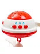 Körhinta a kiságy fölé világító vetítővel  Baby Mix piros