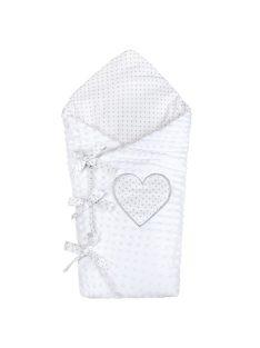 Luxus megkötős pólya Minka New Baby fehér 75x75 cm