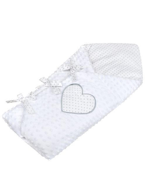 Luxus megkötős pólya Minka New Baby fehér 75x75 cm